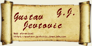 Gustav Jevtović vizit kartica
